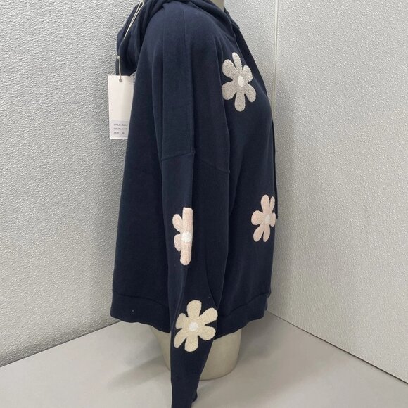 J. Society Women’s Floral Pullover Hoodie – Navy – Size XL - Picture 8 of 8